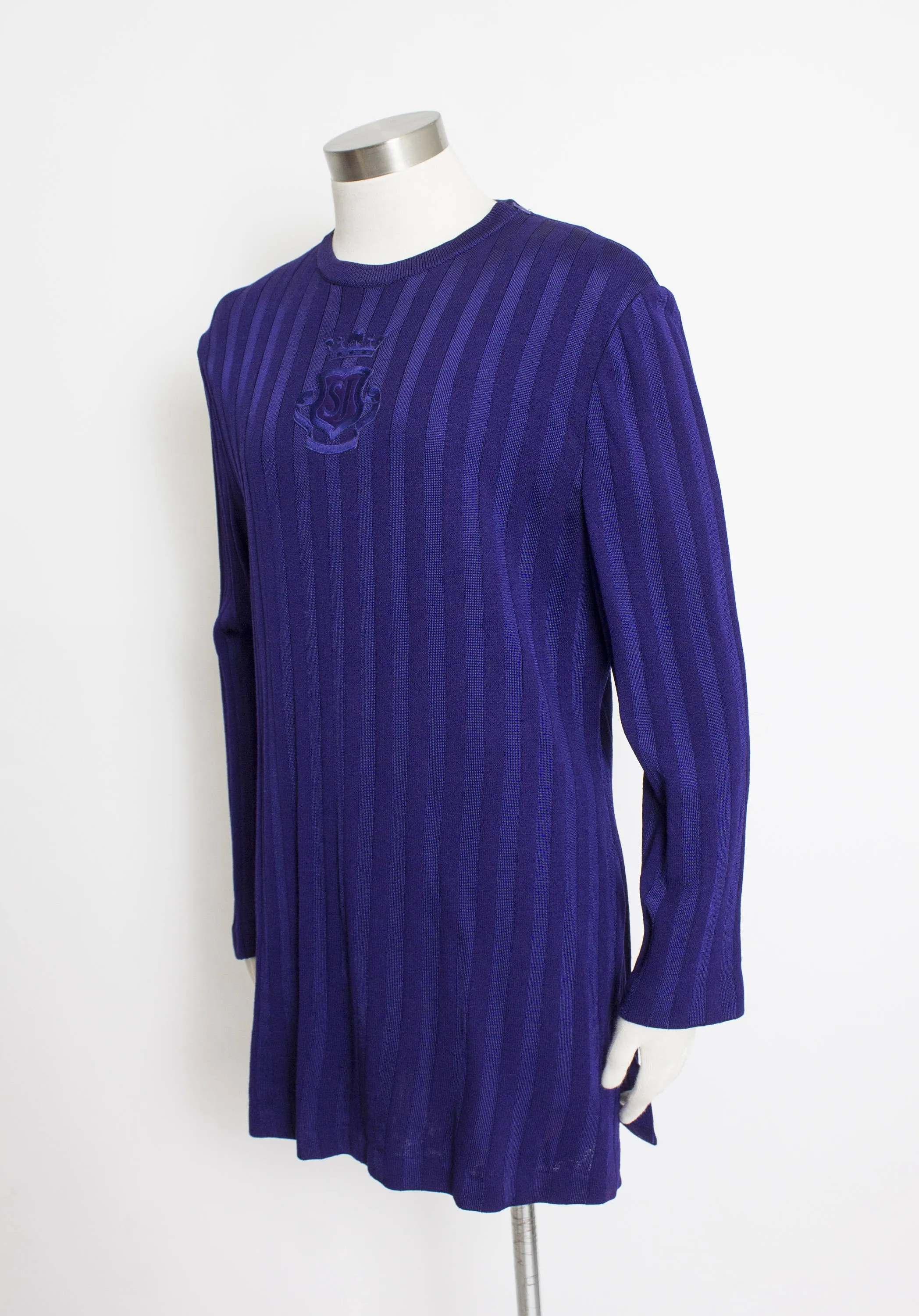 1980s  ST.JOHN Sweater Dress Wool Knit Small