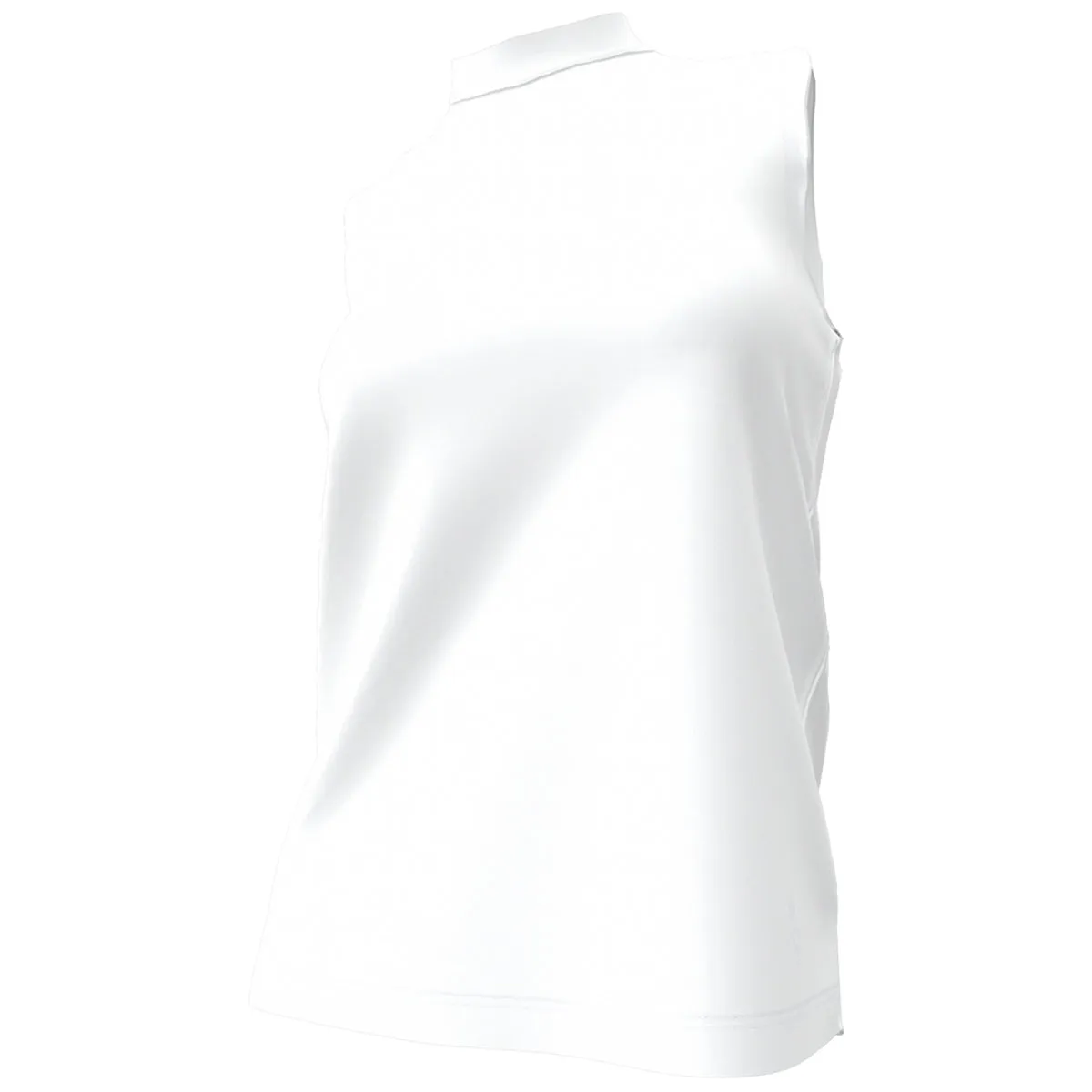 A. PUTNAM Women's Bright White Sleeveless Keyhole Top