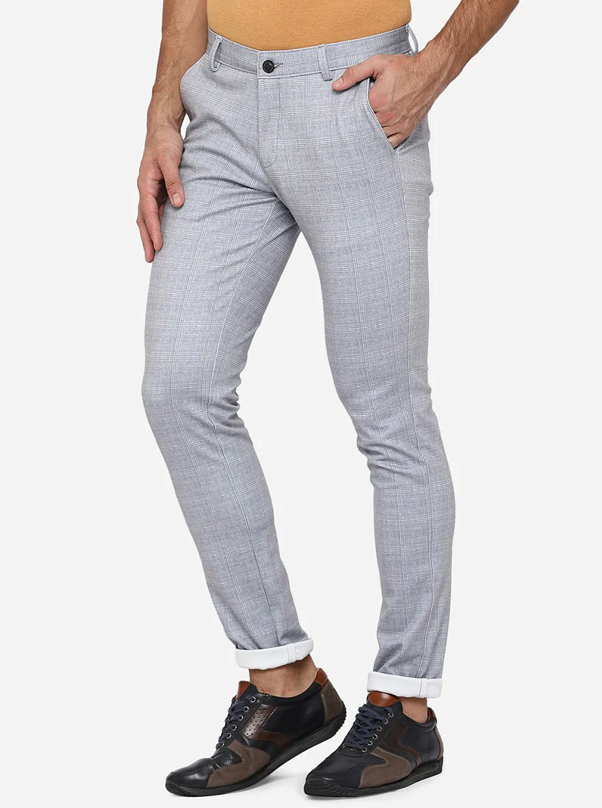 Ash Grey Solid Venice Fit Casual Trouser | JadeBlue