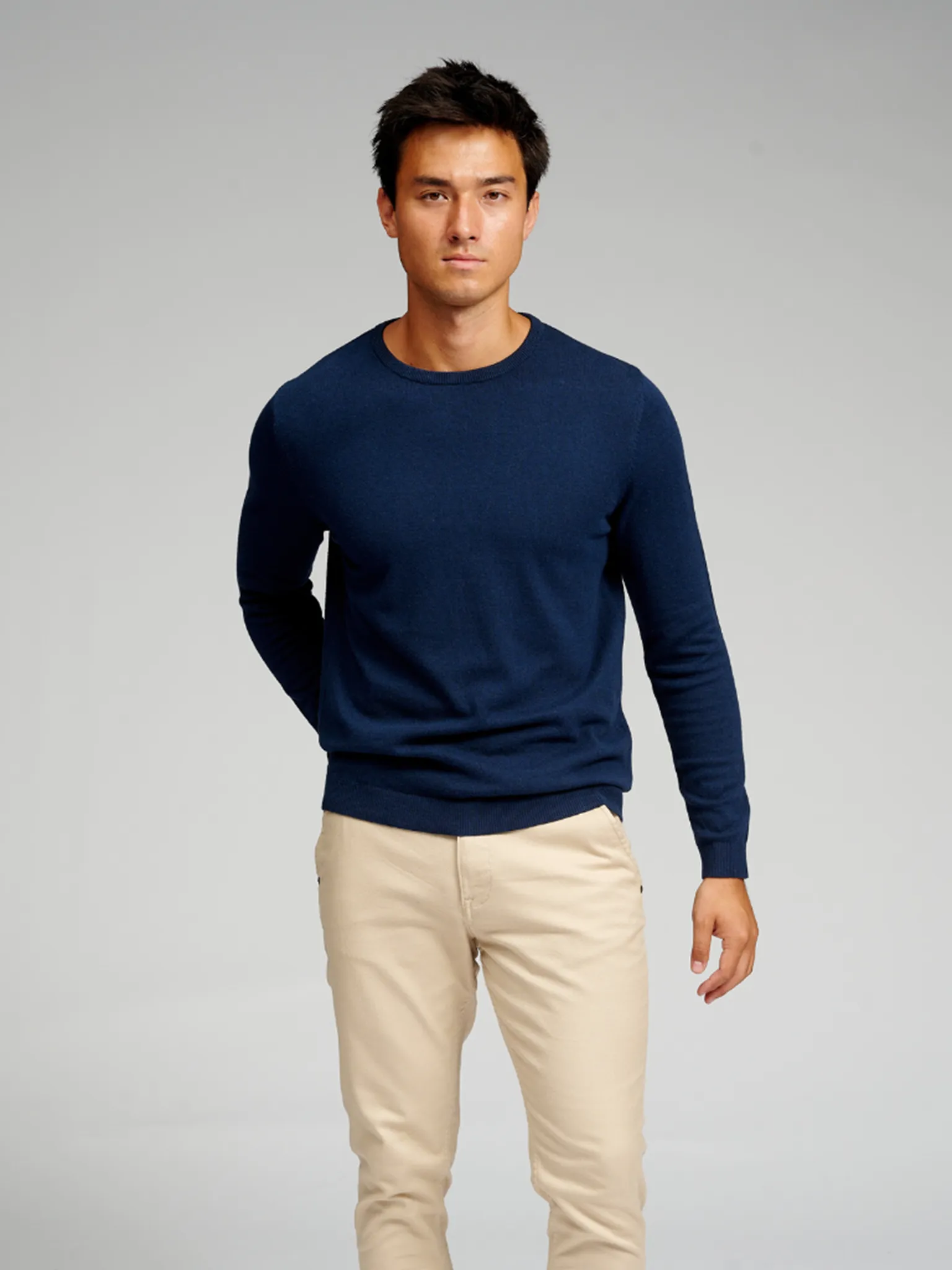 Basic Knit Crewneck - Navy