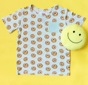 Be Happy Checkers Dream Pocket Tee