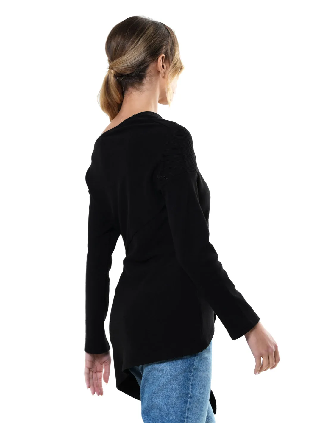 Black Asymmetric Tunic