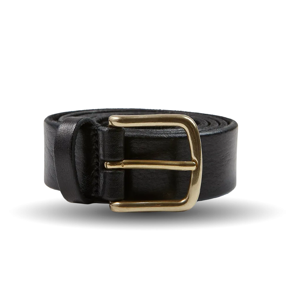 Black Saddle Leather 30mm Belt