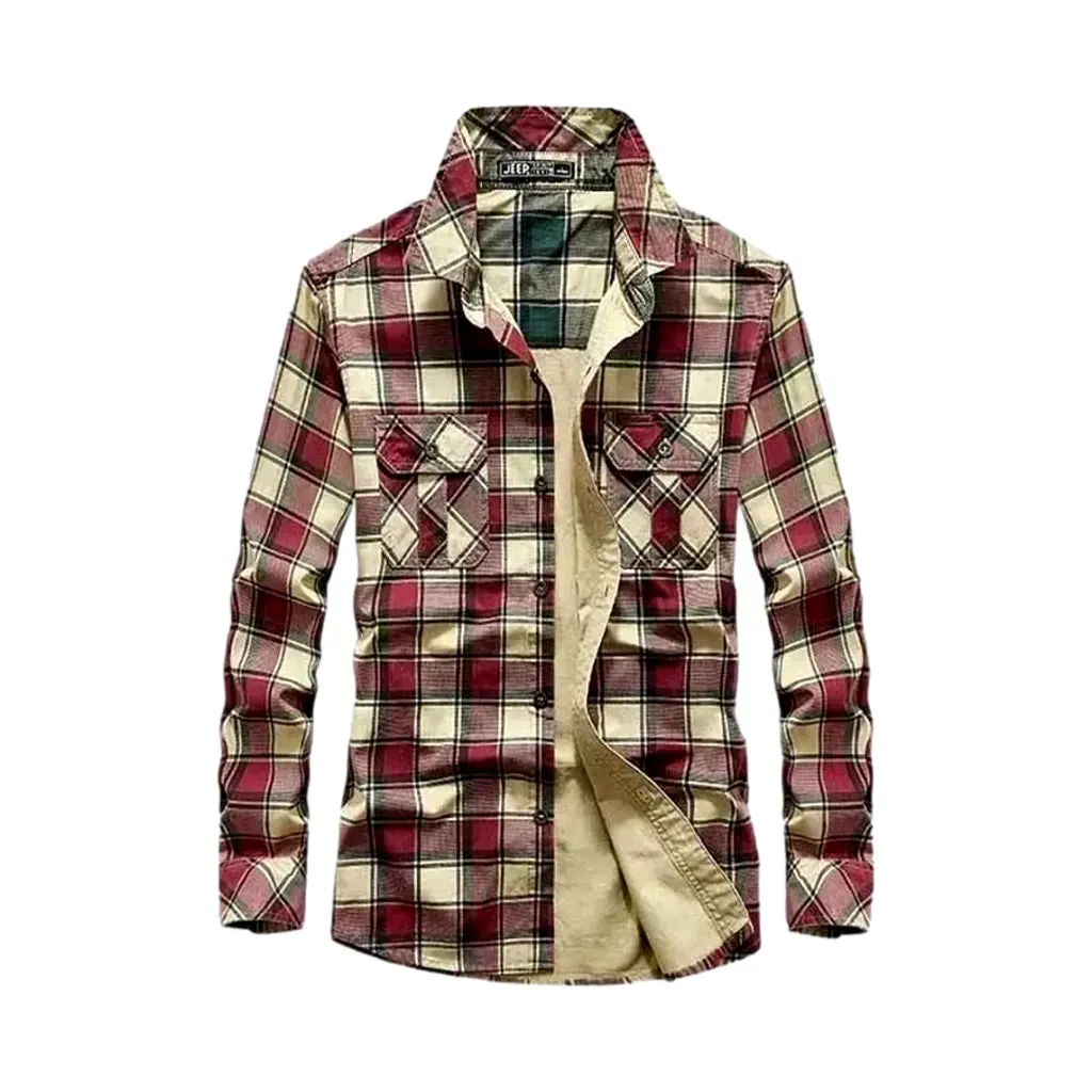 Boho men's denim shirt