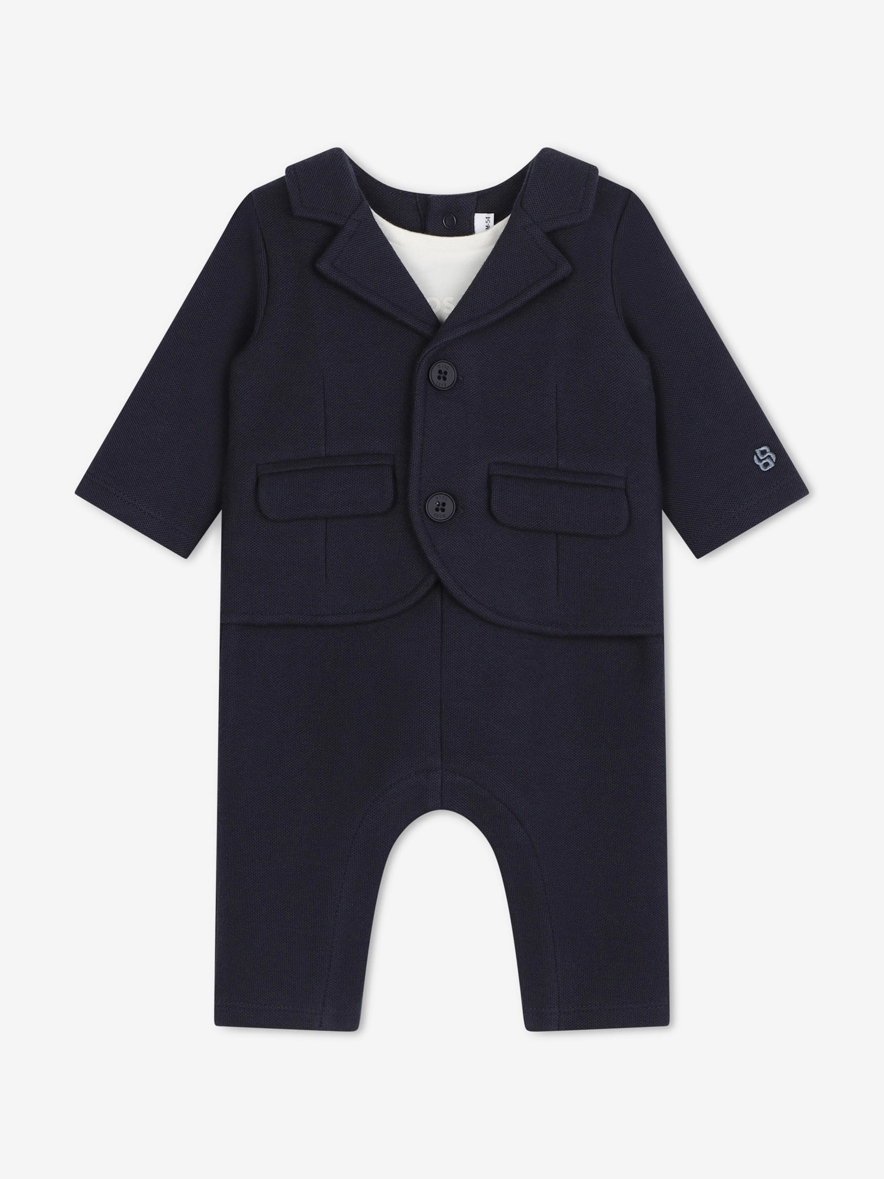 BOSS Baby Boys Ceremony Suit Romper in Navy