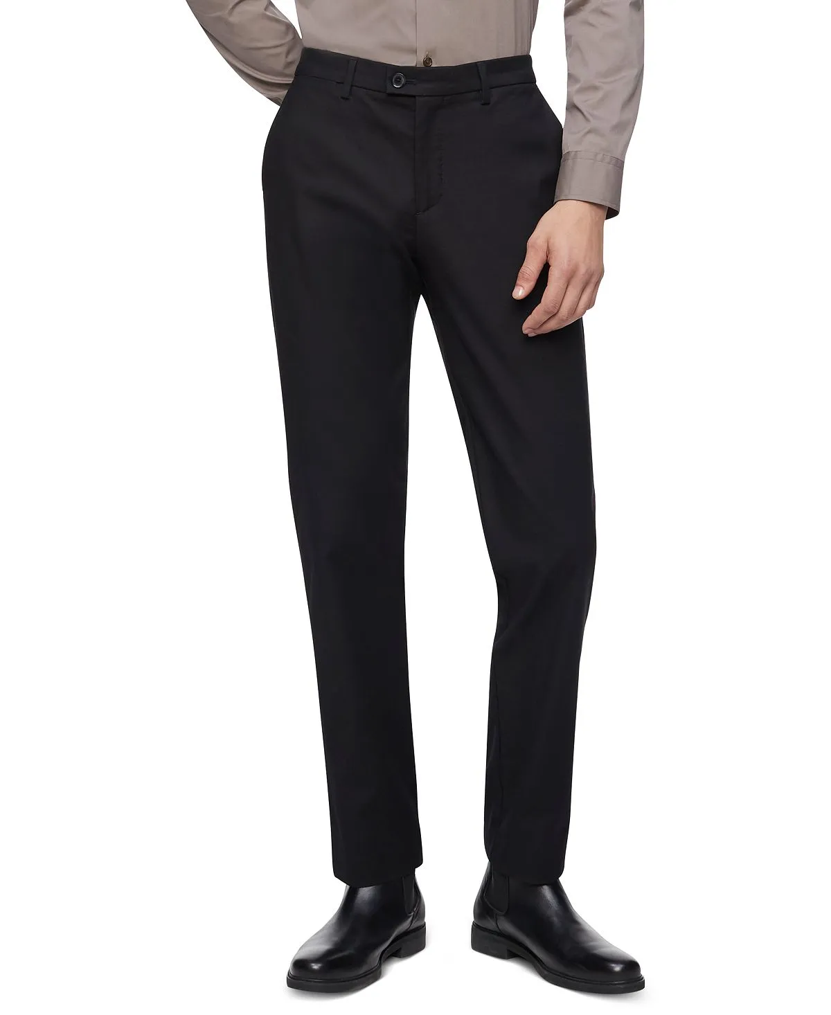 Calvin Klein Men's Slim Modern Stretch Chinos, Black