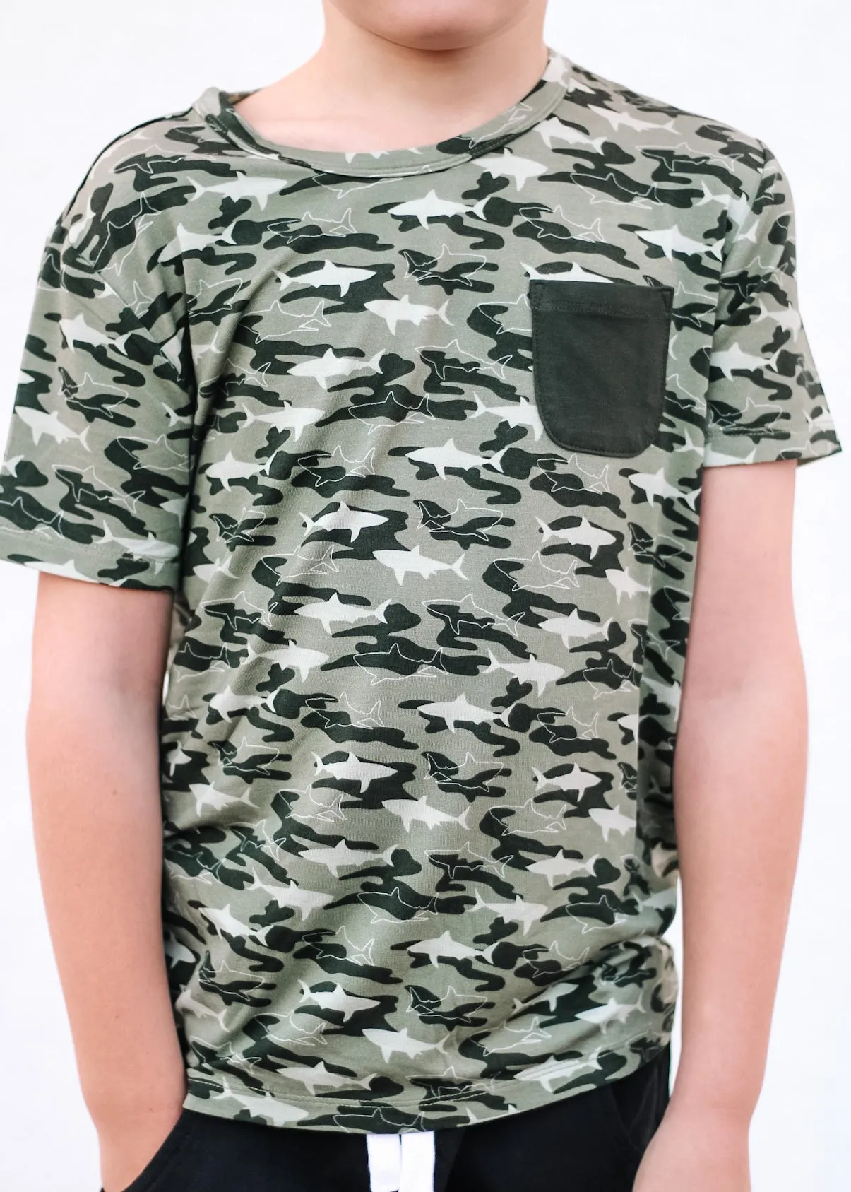 Camo Shark Dream Pocket Tee