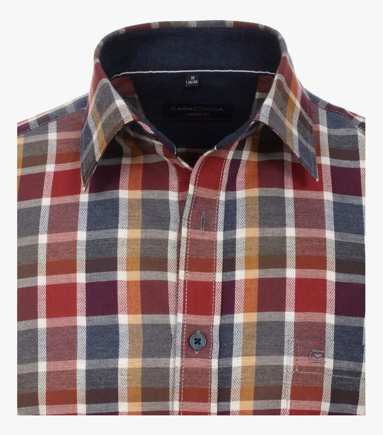 Casa Moda - 3XL - Rusted Orange Check Shirt