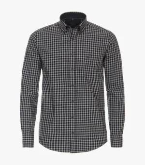 Casa Moda - Check Flannel Shirt , Grey Navy