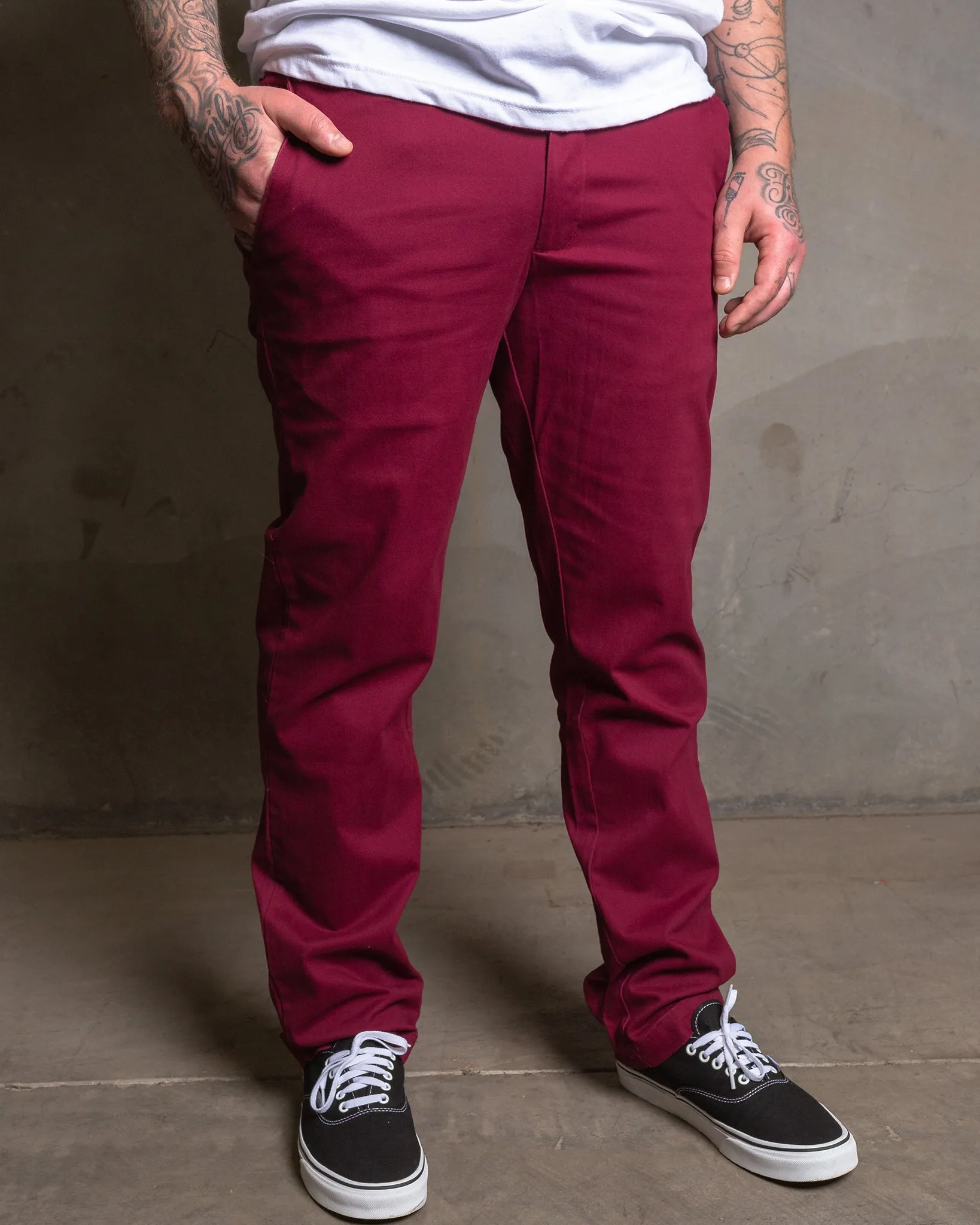 Chino Pants - Maroon