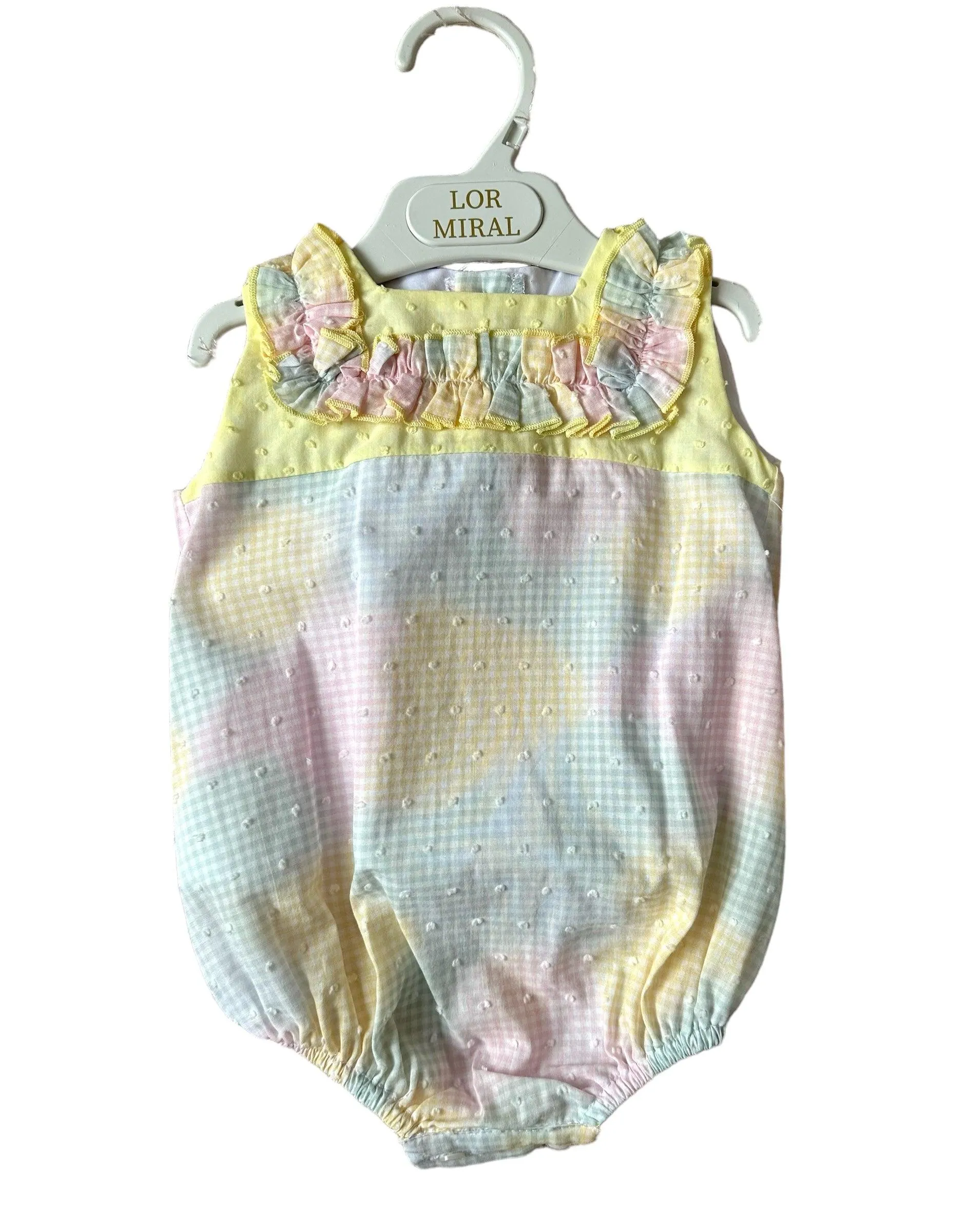 CLEARANCE SALE - Lor Miral SS24 - Baby Girls Pastel Dream Romper Suit