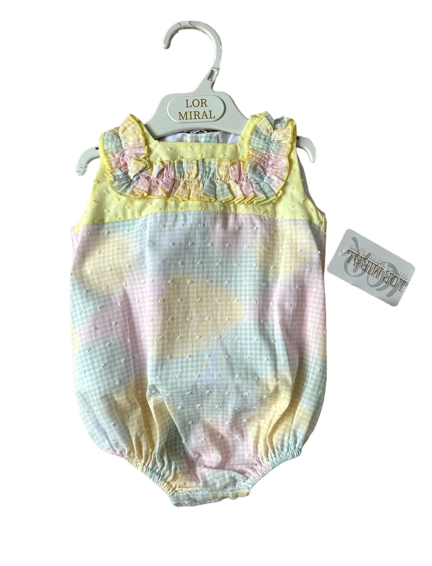 CLEARANCE SALE - Lor Miral SS24 - Baby Girls Pastel Dream Romper Suit