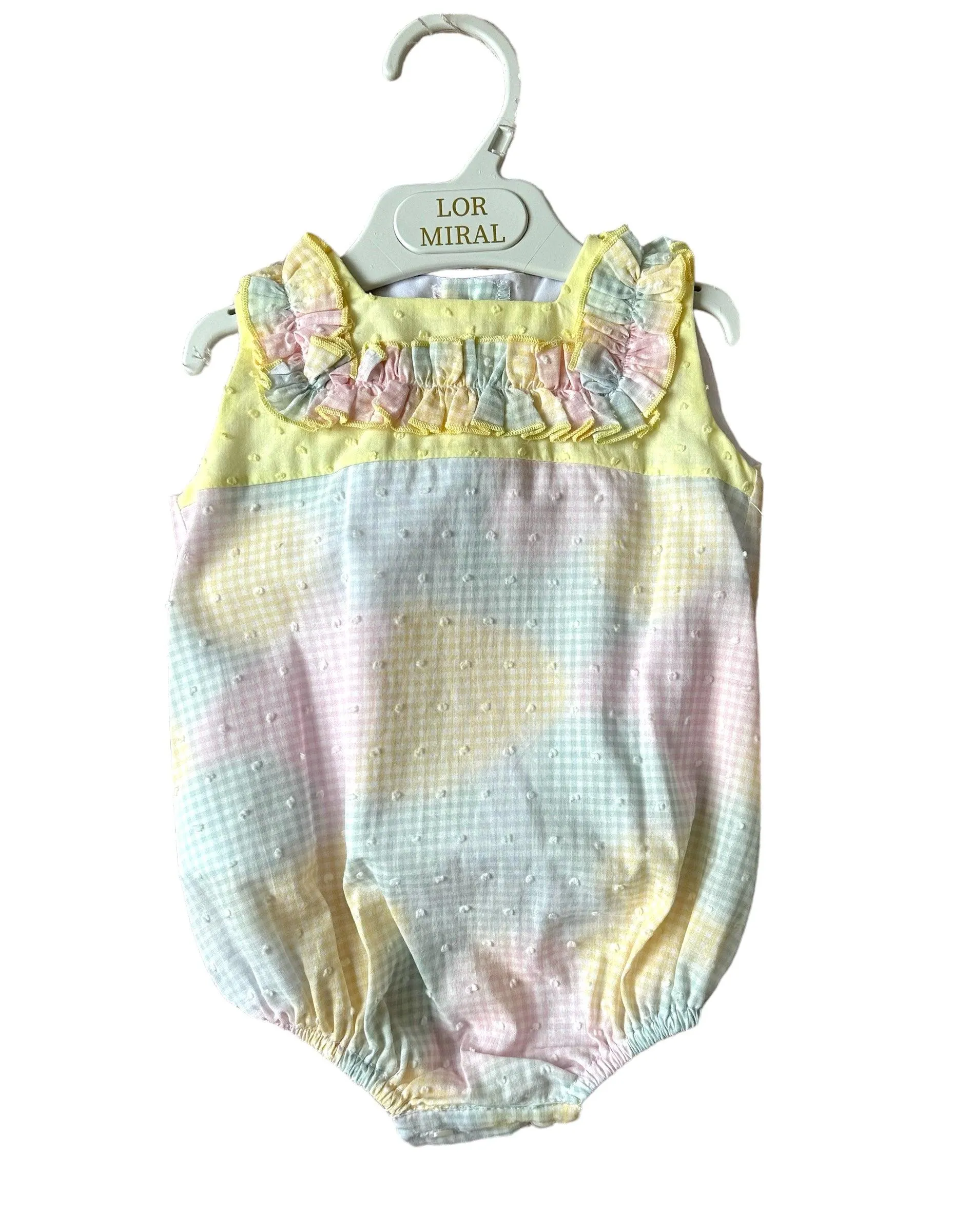 CLEARANCE SALE - Lor Miral SS24 - Baby Girls Pastel Dream Romper Suit