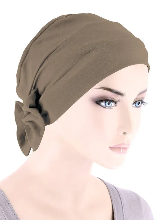 Cloche Bow Cap Mocha