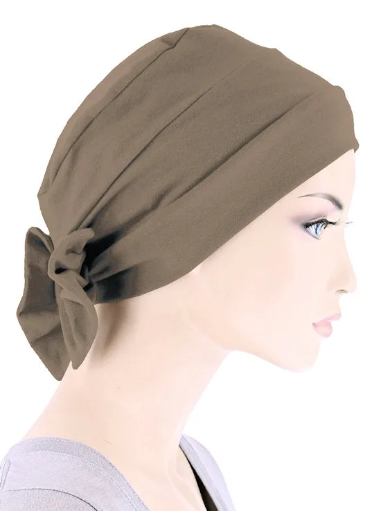 Cloche Bow Cap Mocha