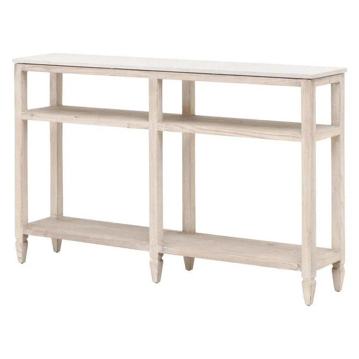 Emerie 11" Narrow Console Table With Storage Shelves