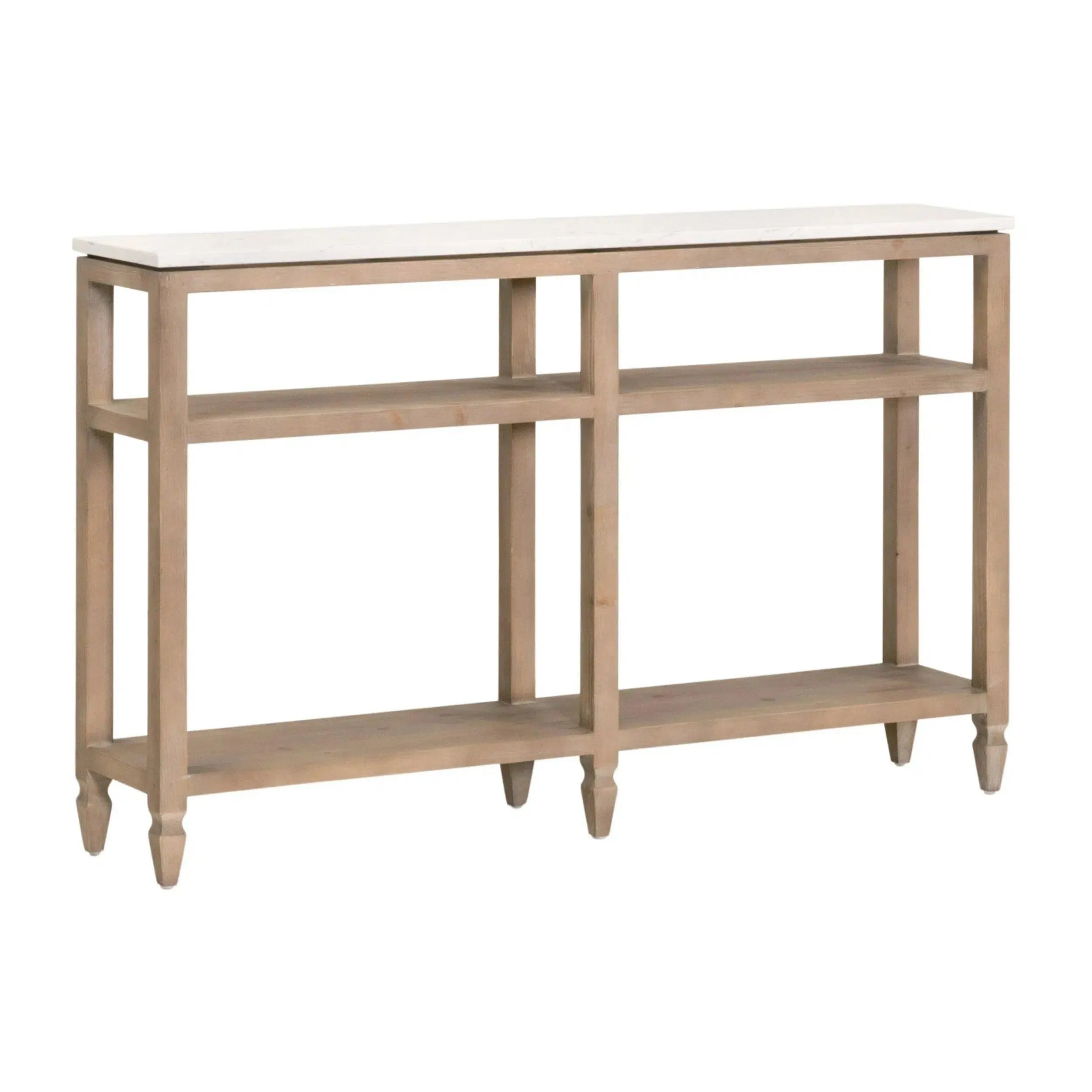 Emerie 11" Narrow Console Table With Storage Shelves