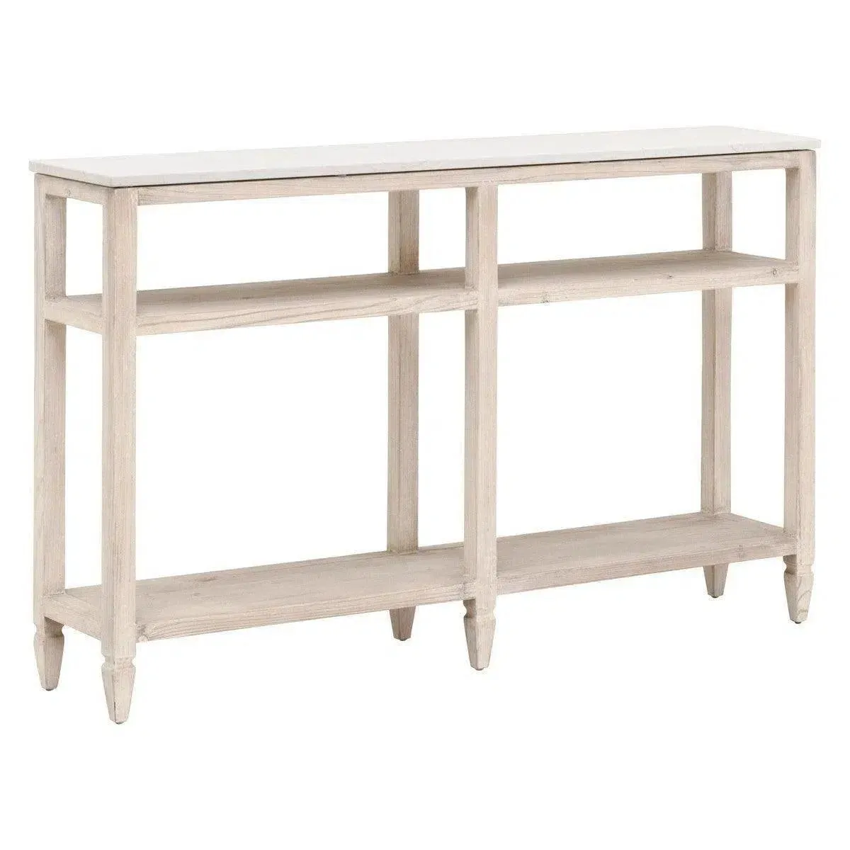 Emerie 11" Narrow Console Table With Storage Shelves