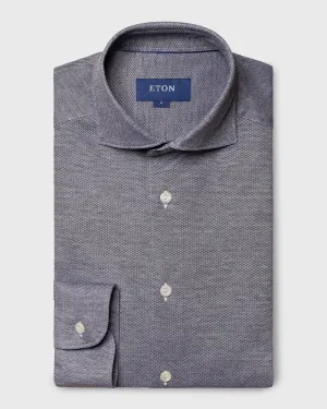 ETON 10000264228 BLUE SLIM SC PIQUE SHIRT