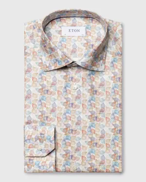 ETON 10000398955 RUST PRINT SLIM SC SHIRT