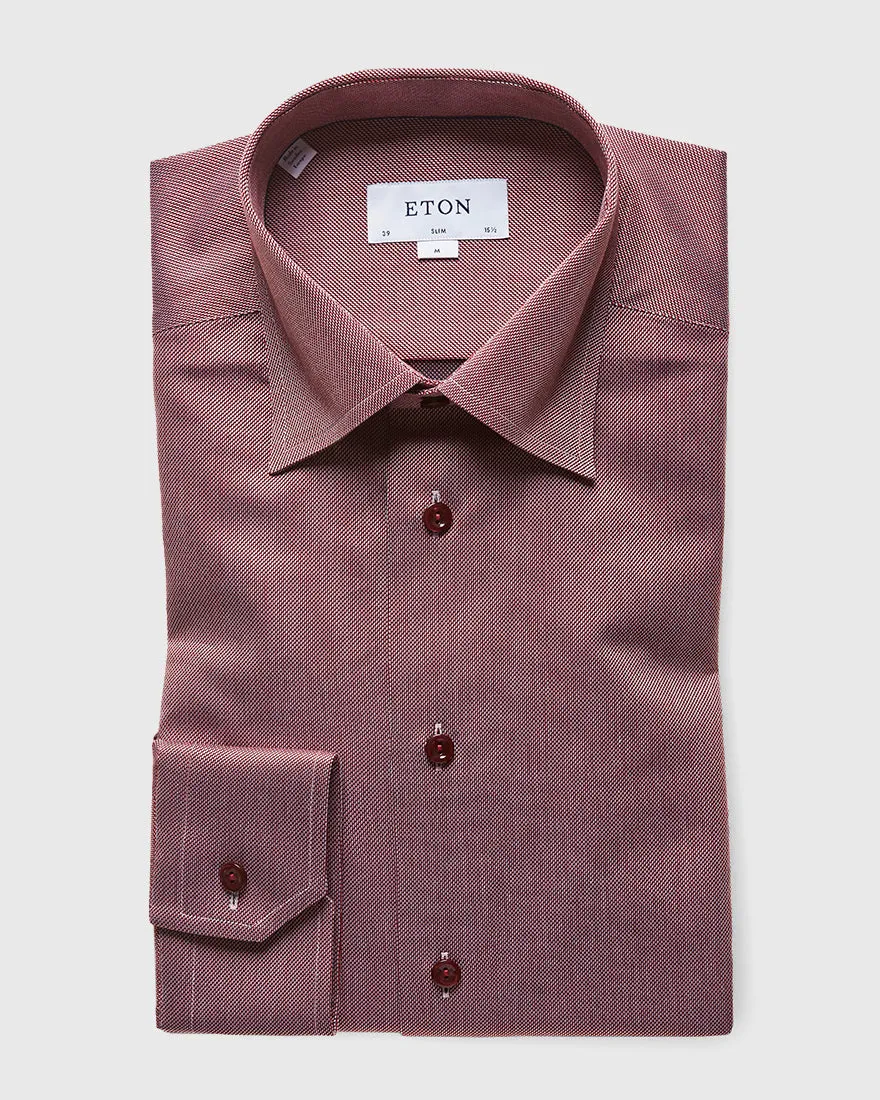 ETON 3429795385738 EXTRA LONG SLEEVE MAROON SLIM SC SHIRT