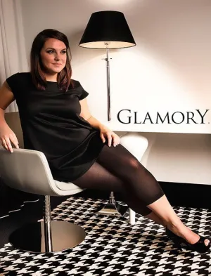 Glamory Clearance Curvy Plus Size Velvet 80 Footless Tight 50168