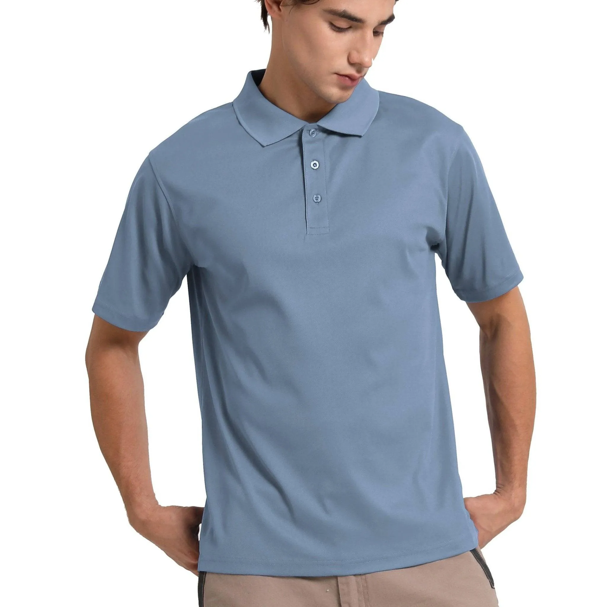 ISUSI Everyday Mens Polo Shirts, Cotton Blend, UPF 30 