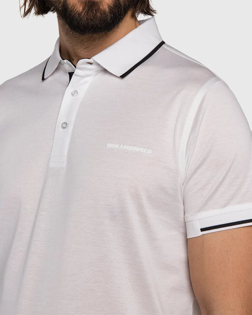 KARL LAGERFELD 755001 SS WHITE POLO