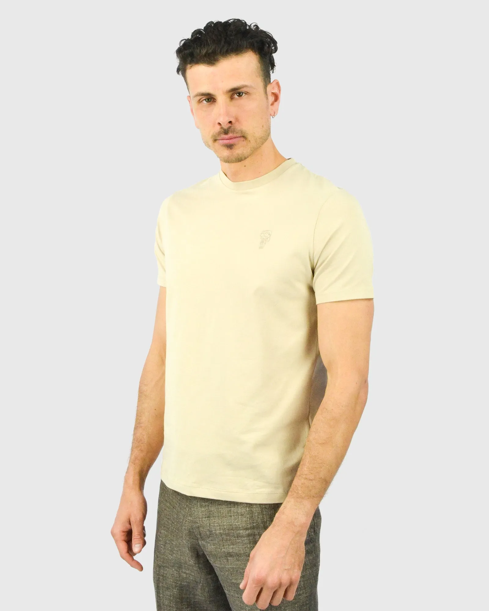 KARL LAGERFELD 755055 SS SAND CREW T-SHIRT