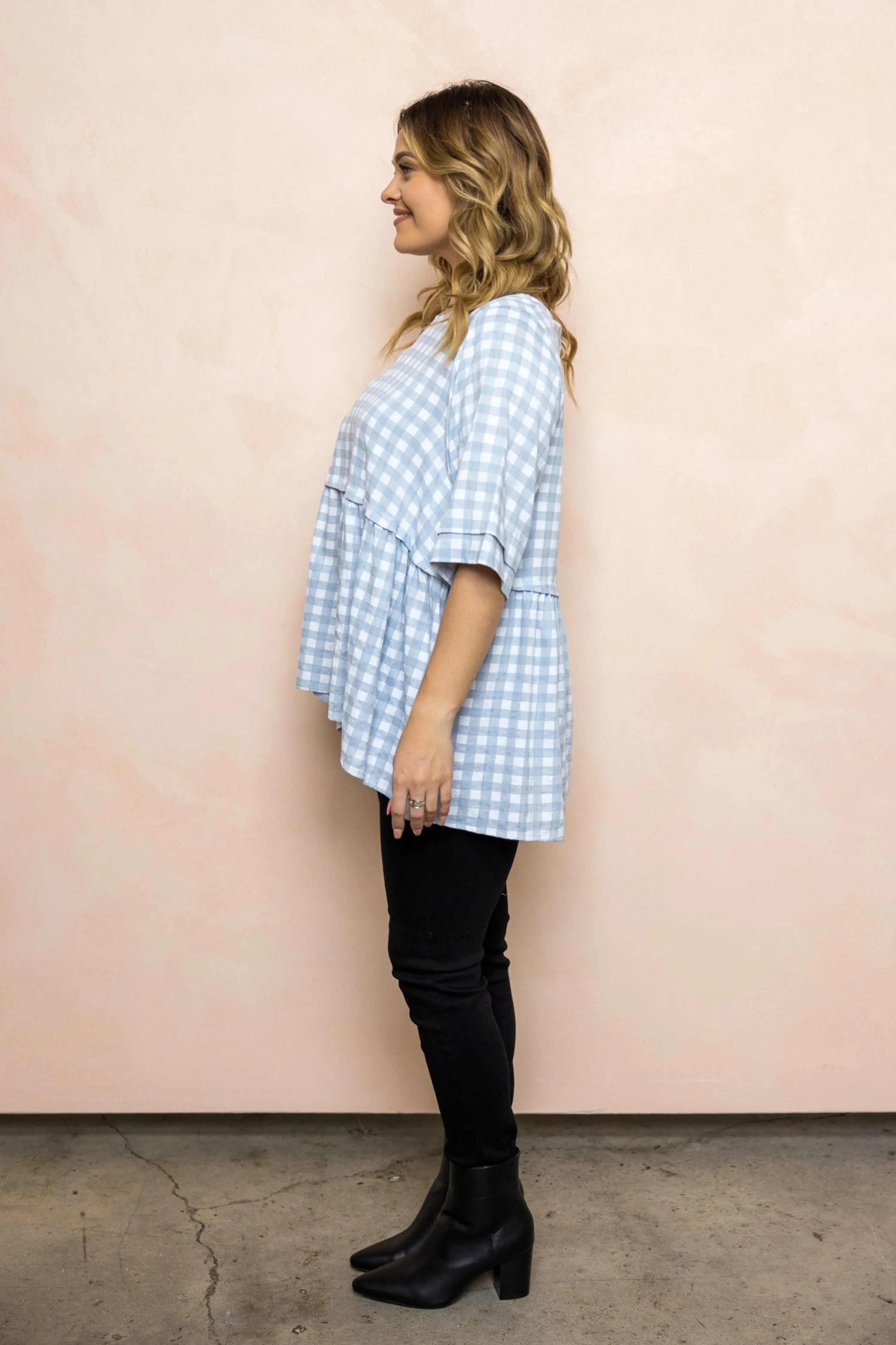 Kingsley Top | Sky Check | FINAL SALE