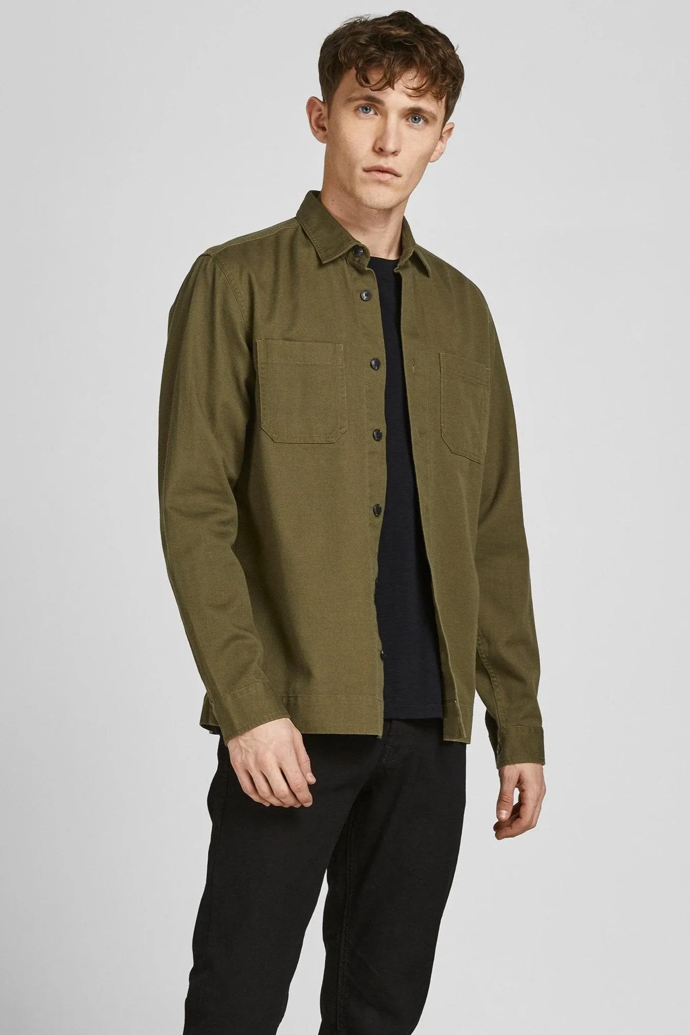 Logan Linen Shirt - Olive Night