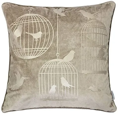 Mocha Bird Luxury Pillow