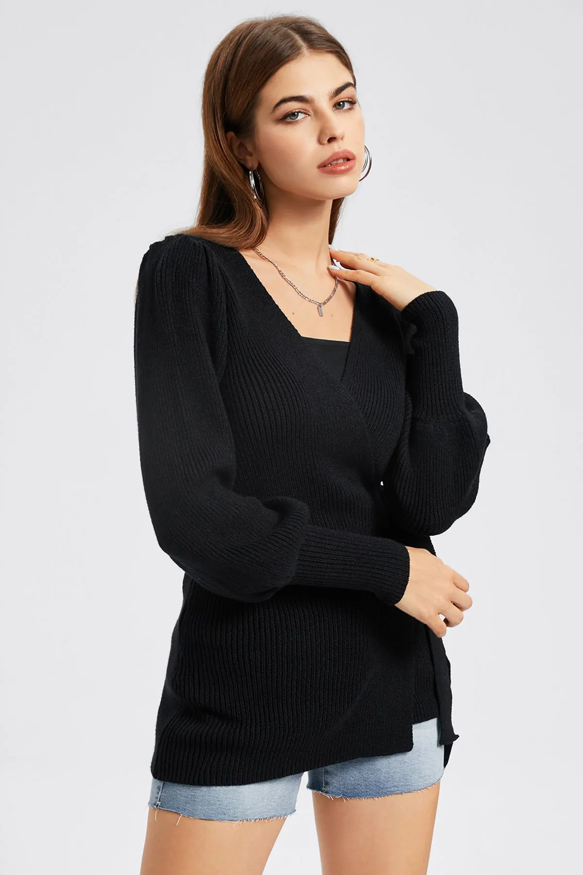 OL Wrap Knot Side Belted Jumper