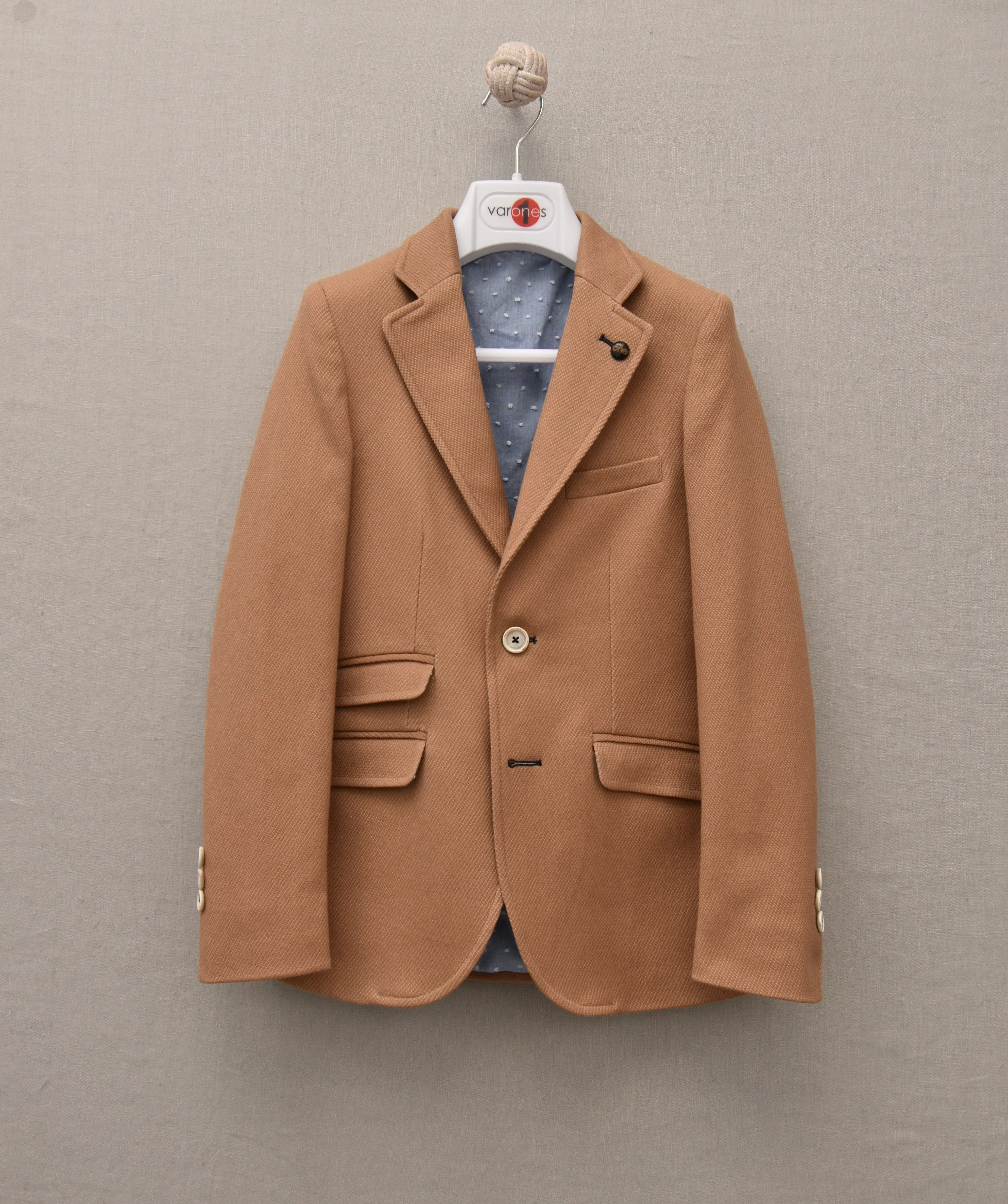 One Varones Boys Camel Blazer