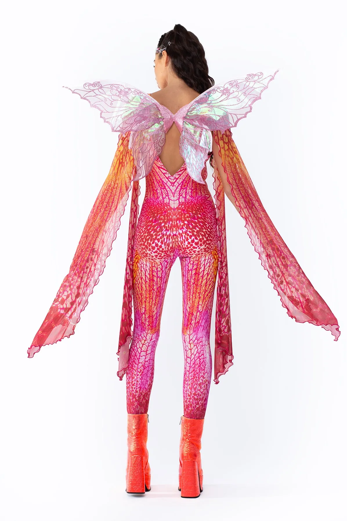 Orange Blossom Winged Catsuit