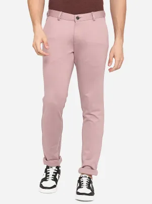 Pink Solid venice Fit Casual Trouser | JadeBlue