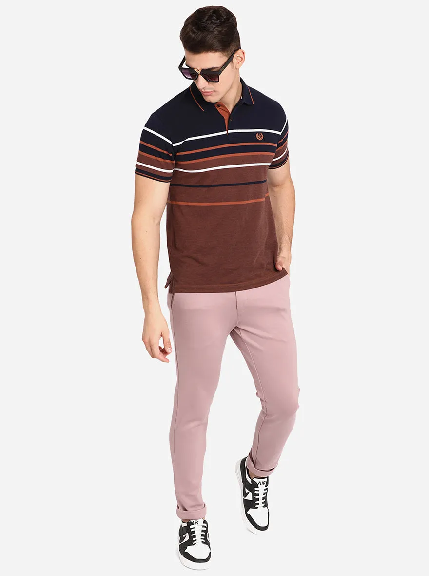 Pink Solid venice Fit Casual Trouser | JadeBlue