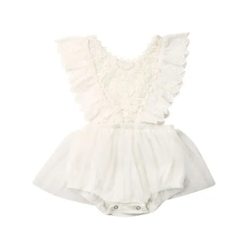 Princess Tutu Floral Romper Dress