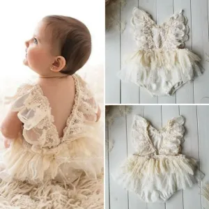 Princess Tutu Floral Romper Dress