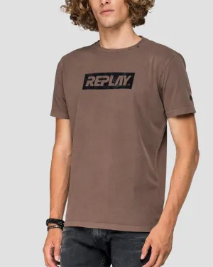 REPLAY M3882.2262G  BROWN CREW T-SHIRT