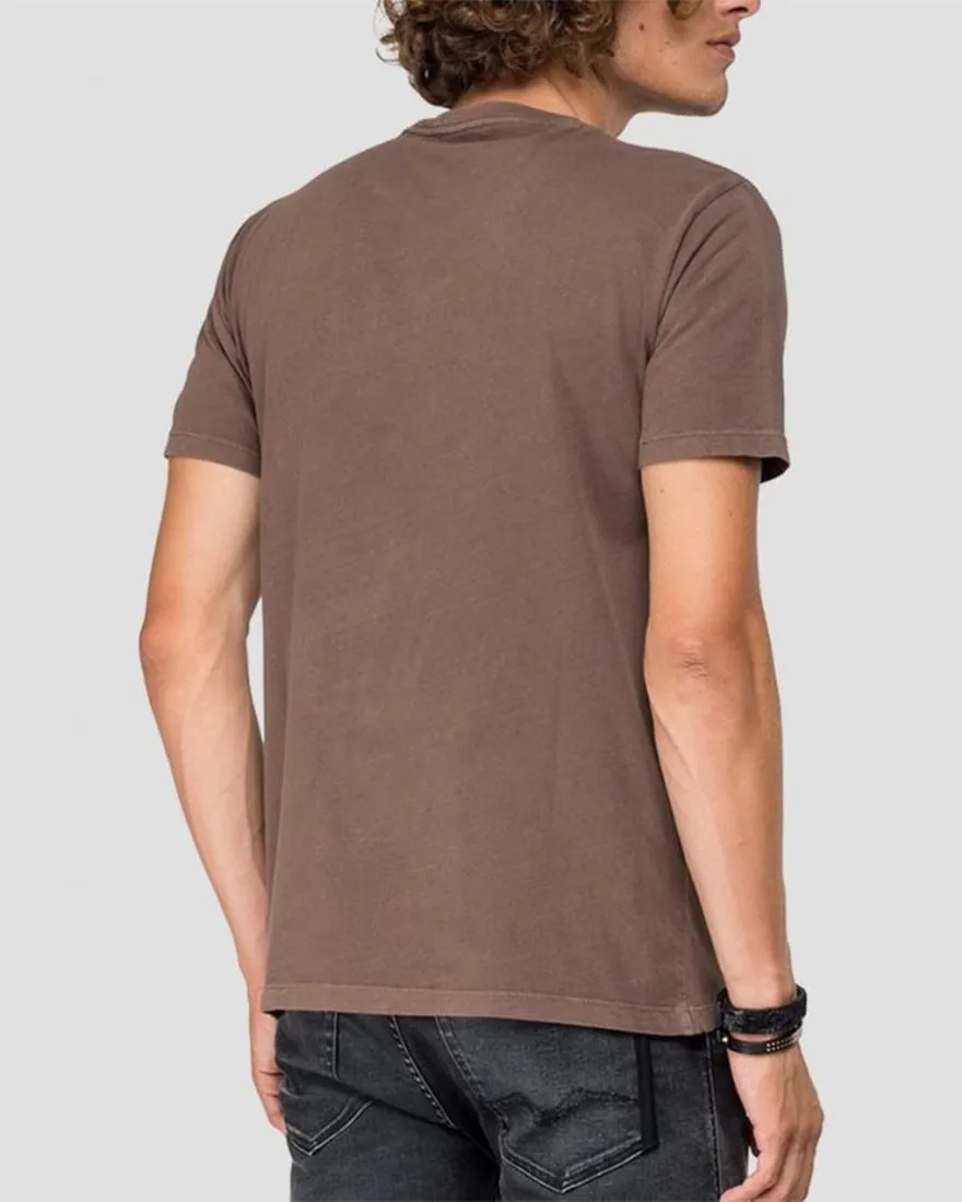 REPLAY M3882.2262G  BROWN CREW T-SHIRT