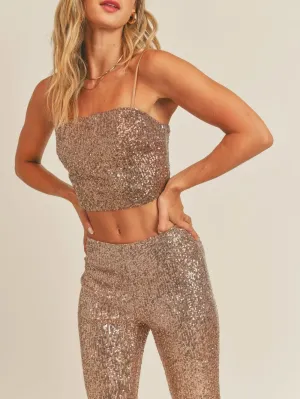 Sadie & Sage Copper Disco Inferno Sequin Cami