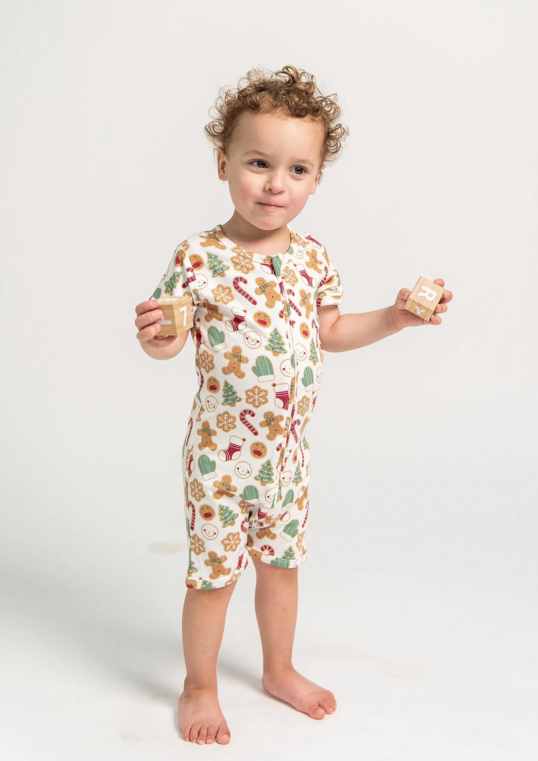 SS Zipper Romper - COOKIES