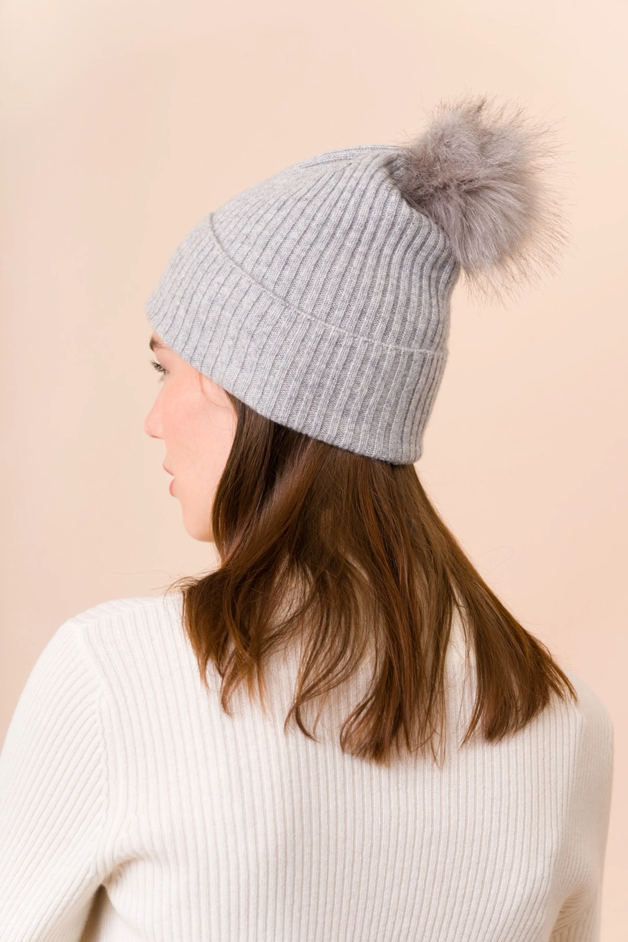 Sustainable Cashmere Hat - Oatmeal