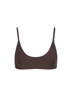 sustainable swimwear top zoe chocolate