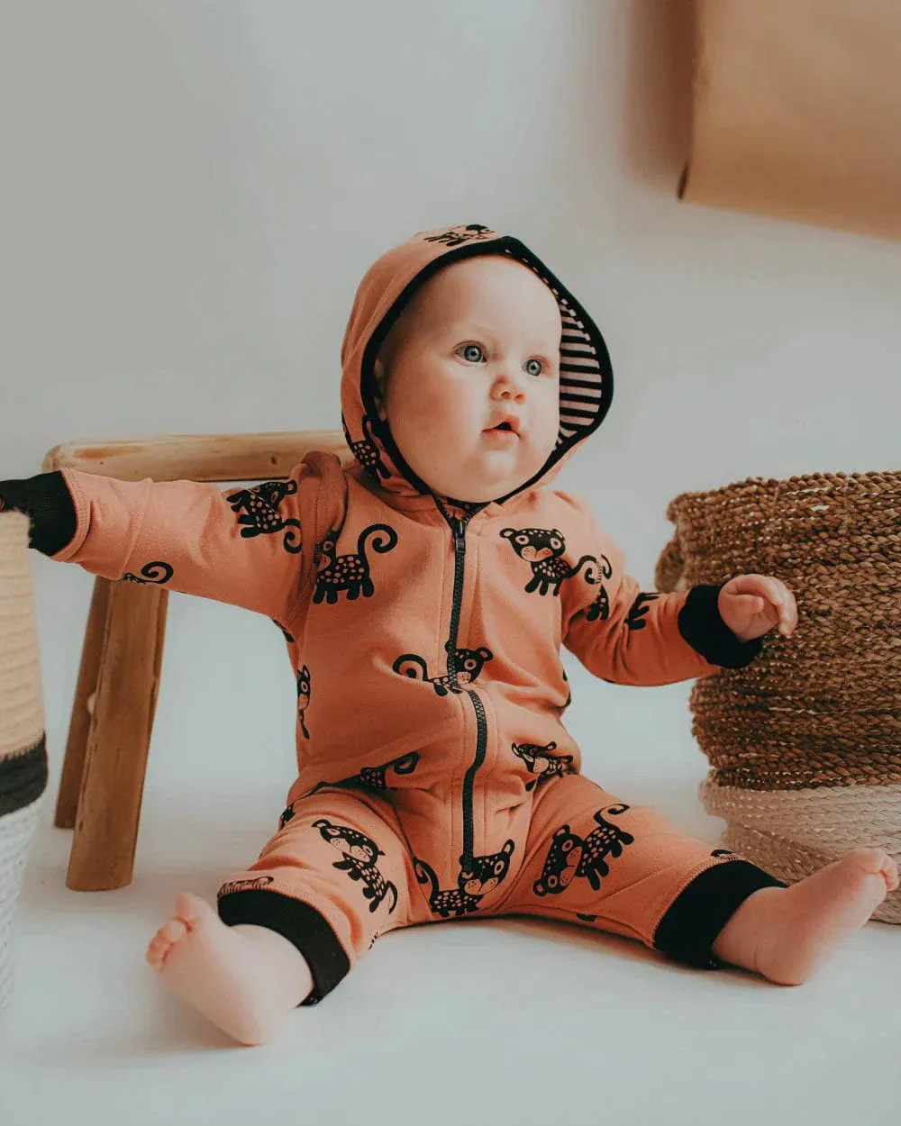 The Cub Hooded Onesie Romper- BABY