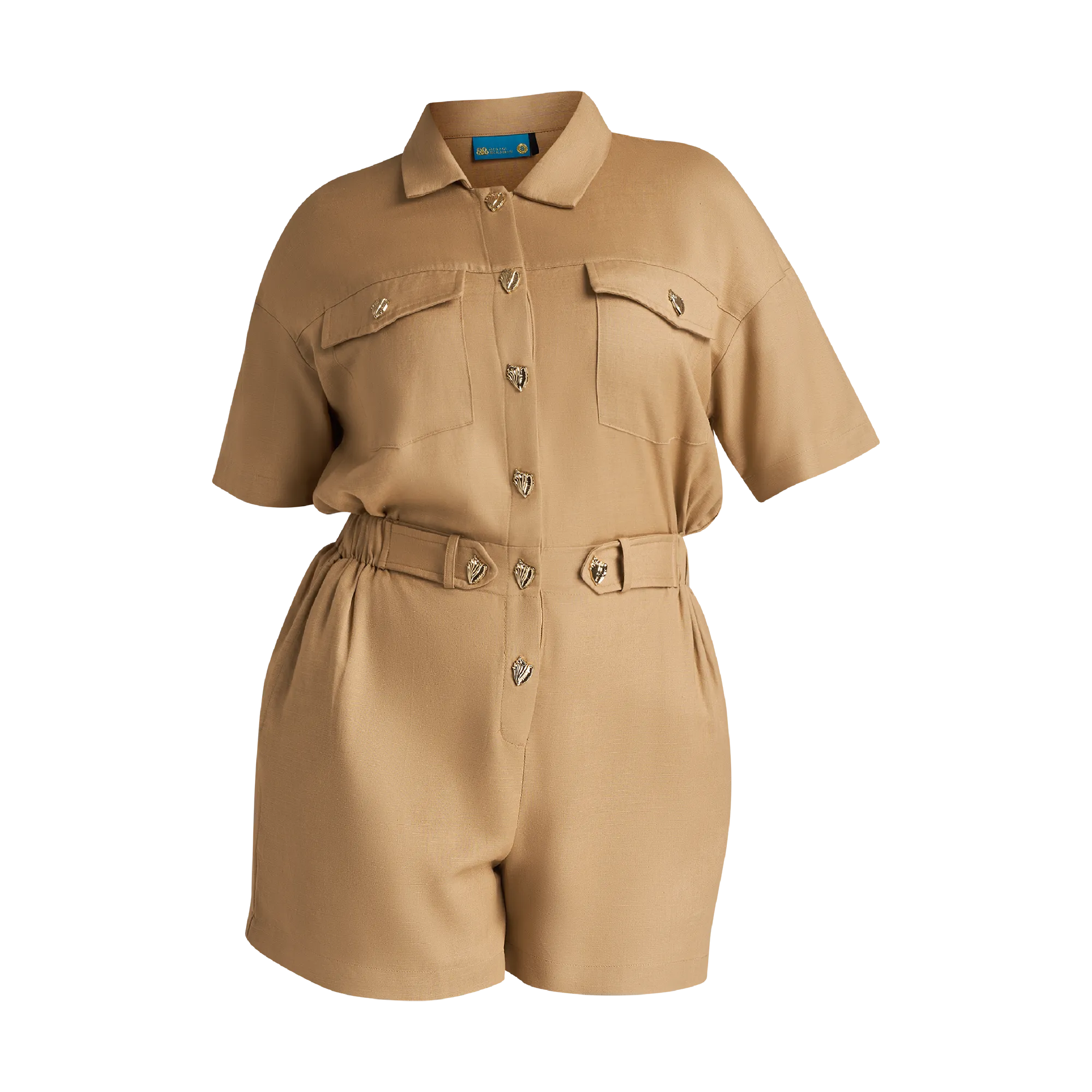 THE STROMBUS ROMPER-KHAKI