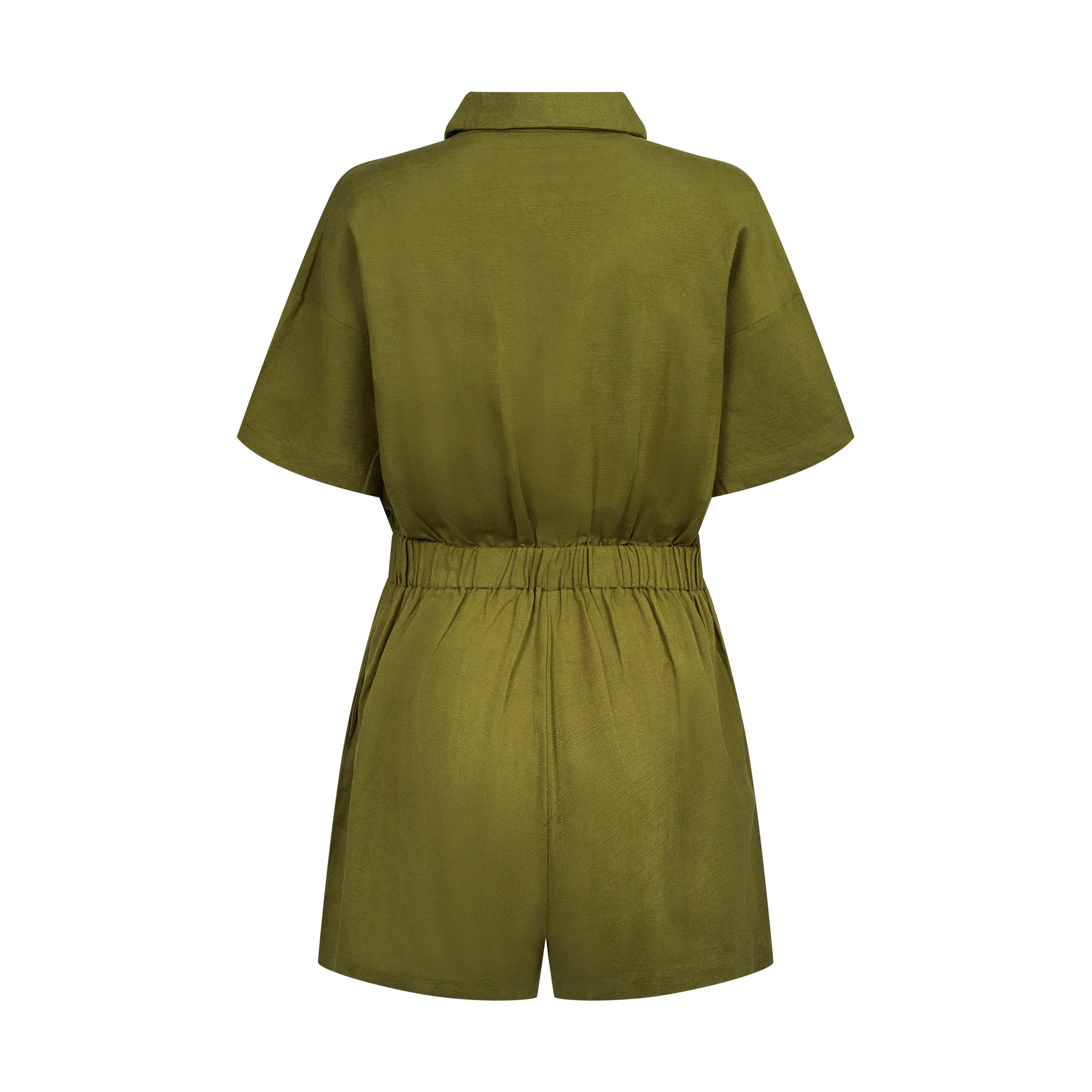 THE STROMBUS ROMPER-OLIVE