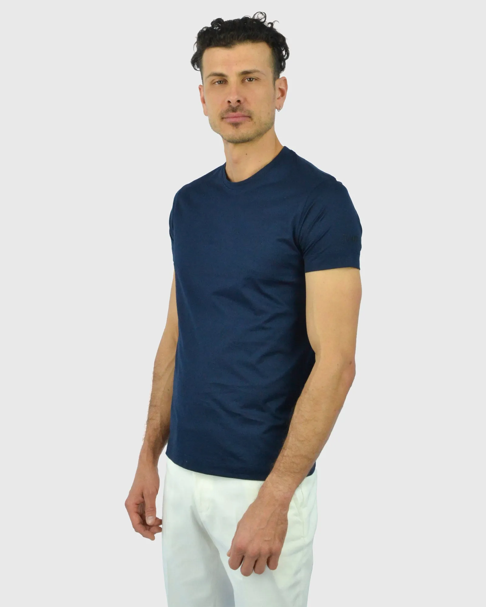 TOMBOLINI WJ35-ZJDZ-TB SS NAVY CREW T-SHIRT