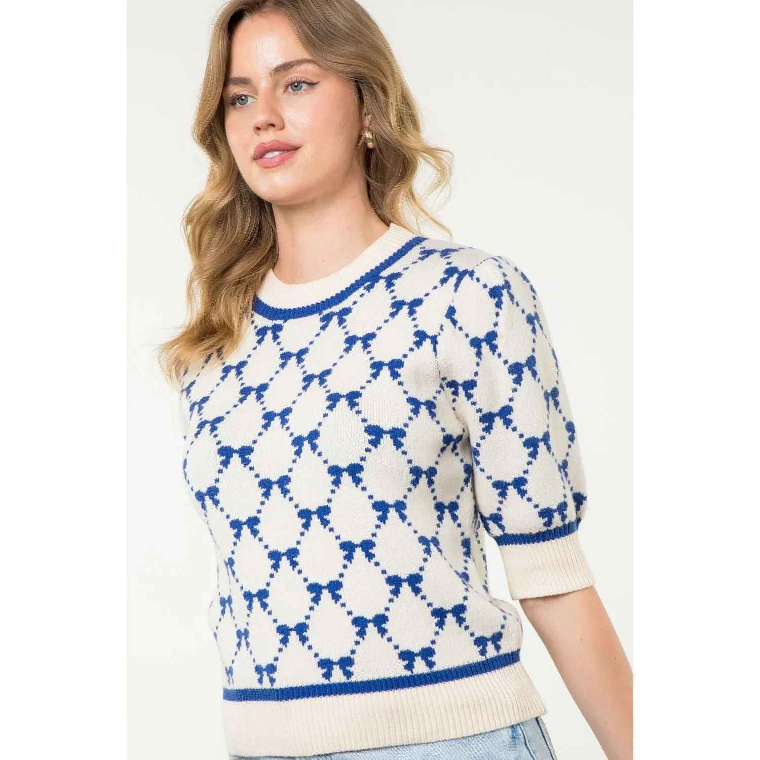 Valerie Short Sleeve Knit THML Top